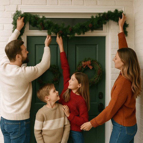 Weihnachtsdeko aufhängen ohne Bohren