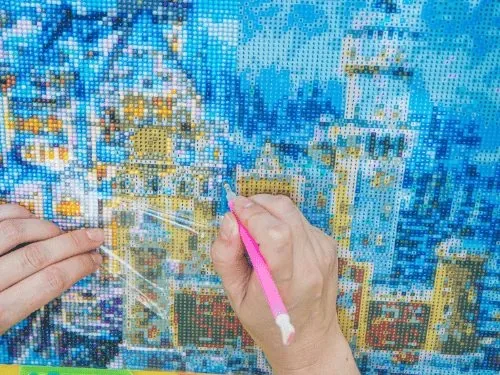 Diamond Painting mit Schlossmotiv