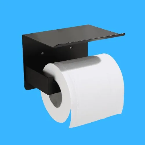 Toilettenpapierhalter mit Ablage für das Handy